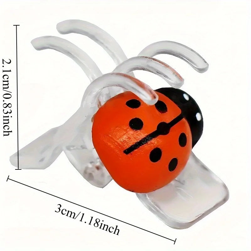6pcs Ladybug Orchid Clips – Colorful Plant Support for Vines Plant Support Clips Babs