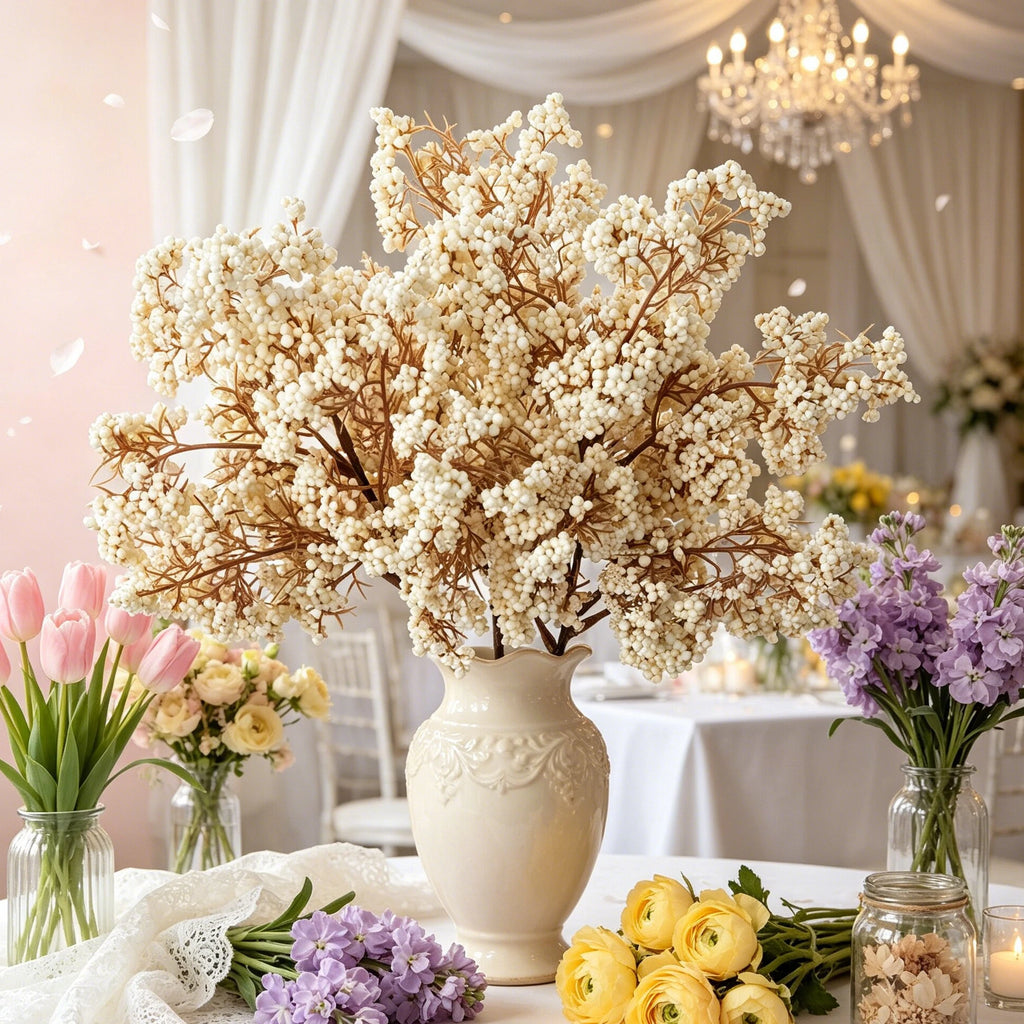 Artificial Winterberry Branch Stem – Wedding & Home Décor Artificial Floral Branch Babs