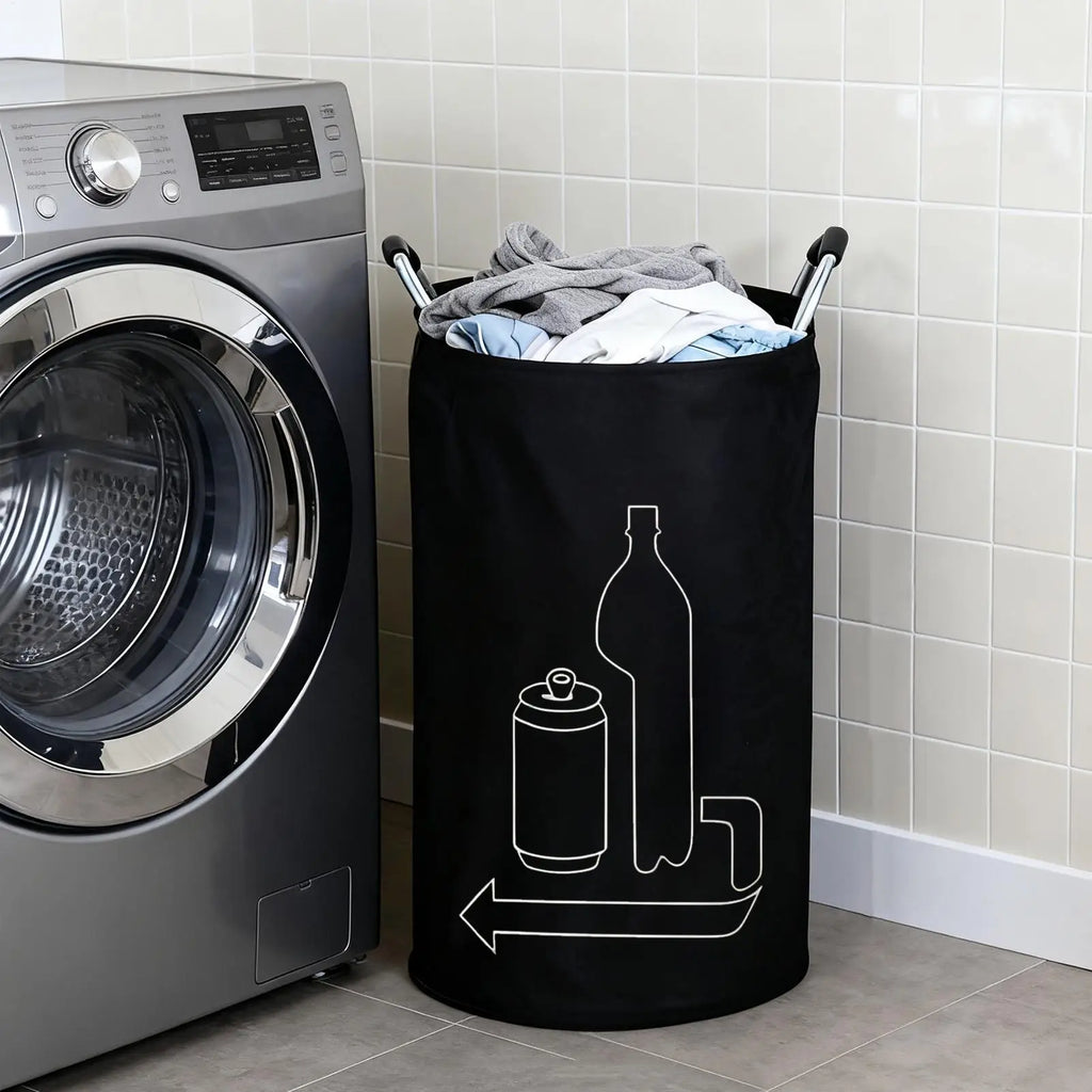 115L Folding Bottle Storage Basket – Large Recycling Bin Bag Recycling Storage Bin Babs