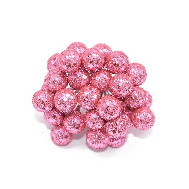 50Pcs Glitter Artificial Flower Stamens & Berries – DIY Decor Artificial Flower Stamens Babs