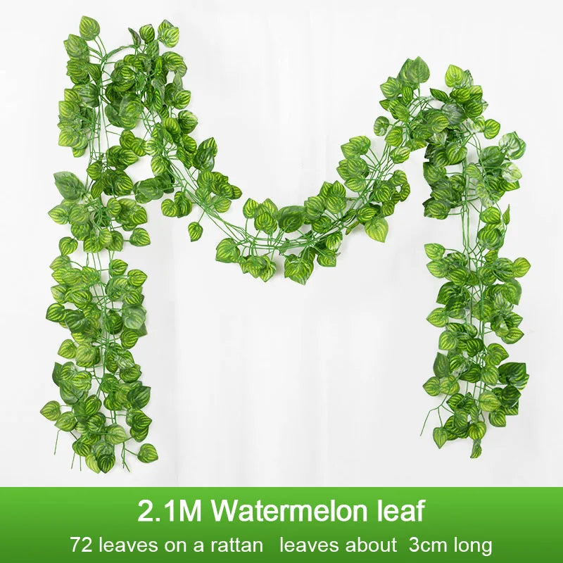 2.1M Artificial Ivy Garland Silk Vine Wall Hanging Decor Artificial Ivy Garland Babs