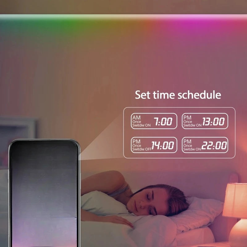 RGBIC Neon LED Strip Light Bluetooth App Control USB – RTONTR LED Strip Light Babs