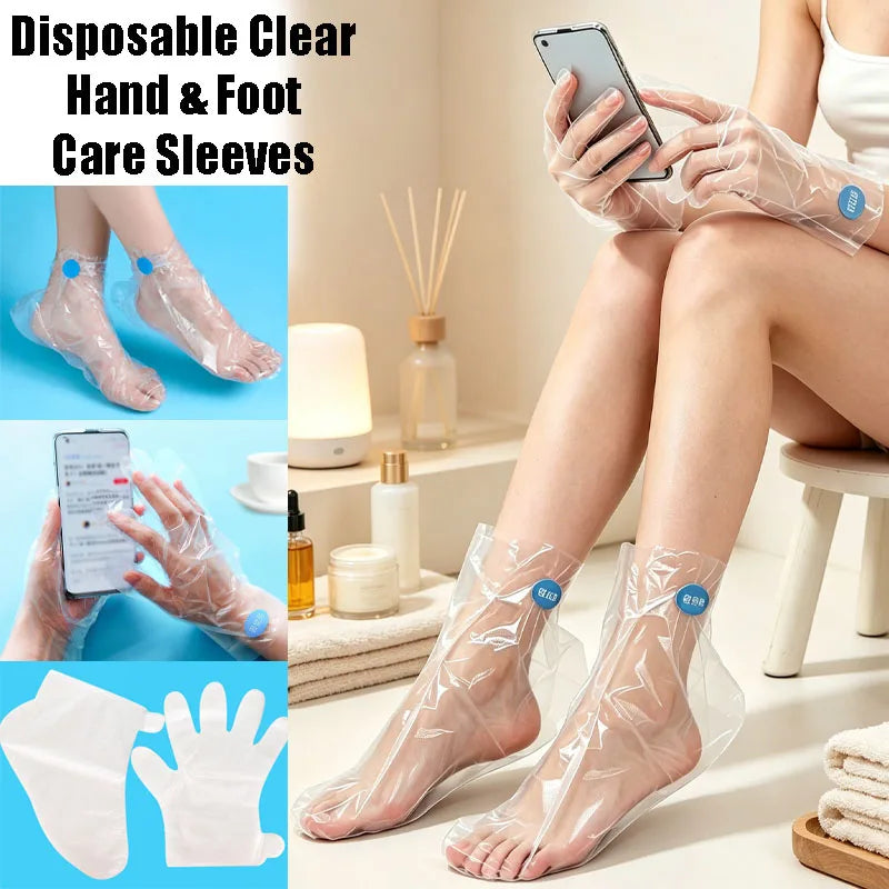 Disposable Moisturizing Hand & Foot Sleeves – Waterproof Wrap Foot Care Sleeve Babs