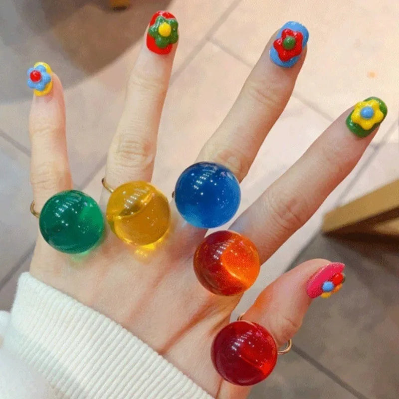 Jelly Transparent Resin Open Ring – Trendy Women's Jewelry Fashion Ring Babs