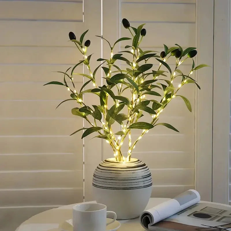 Olive Branch Fairy Light String – Battery Powered Indoor Decor Fairy String Lights Babs