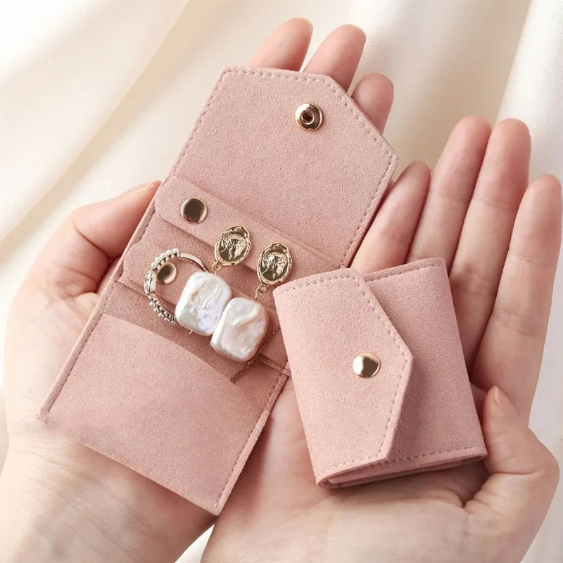 Microfiber Leather Jewelry Pouch – Earrings, Rings & Necklace Jewelry Storage Pouch Babs