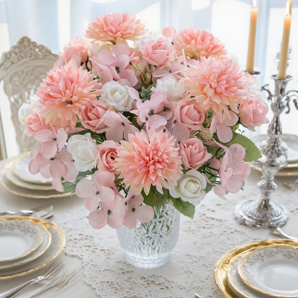 Artificial Silk Rose Flowers – Wedding & Home Décor Bouquet Artificial Silk Flowers Babs