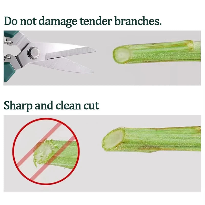 Stainless Steel Pruning Shears – Non-Slip Bonsai Garden Scissors Pruning Shears Babs