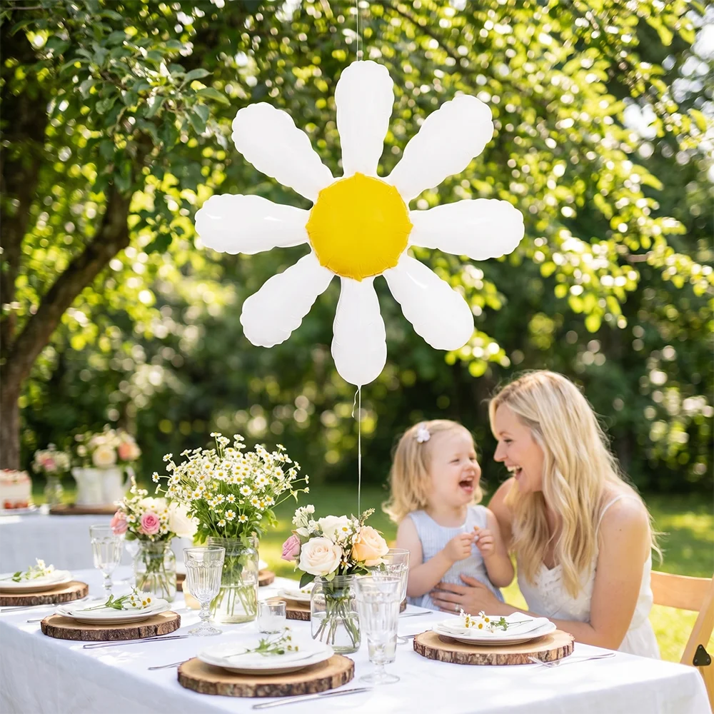16" Boho Daisy Happy Birthday Foil Letter Balloons Party Decor Foil Letter Balloons Babs