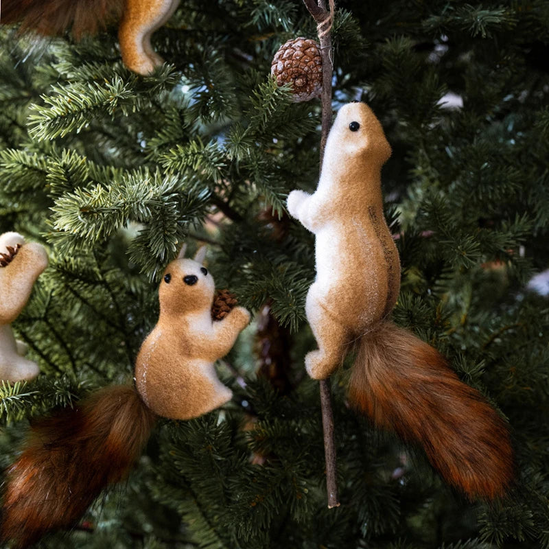 Realistic Squirrel Christmas Tree Ornament | Holiday Pendant Christmas Tree Ornament Babs