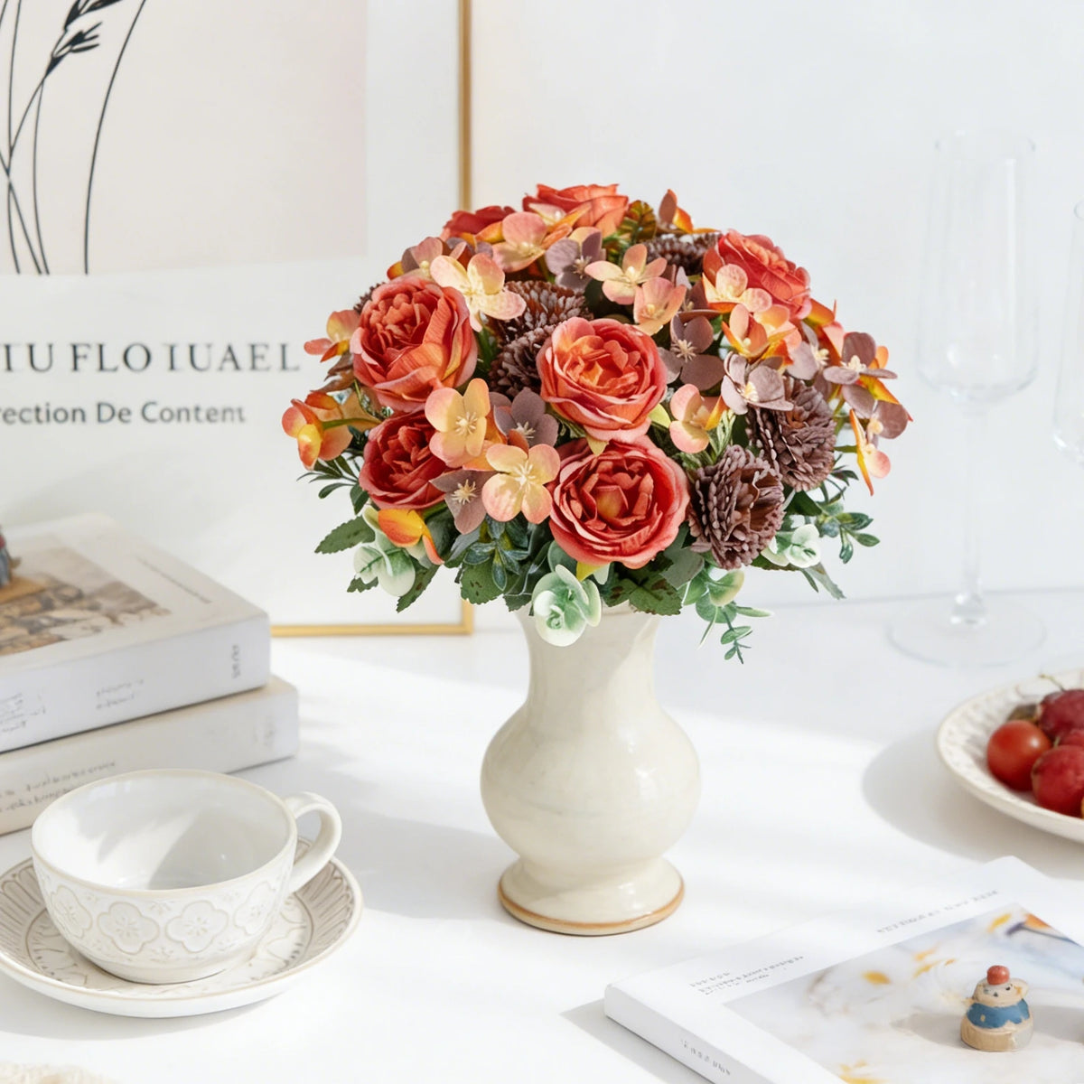 Silk Peony & Chrysanthemum Artificial Flowers | Wedding & Home Artificial Silk Flowers Babs