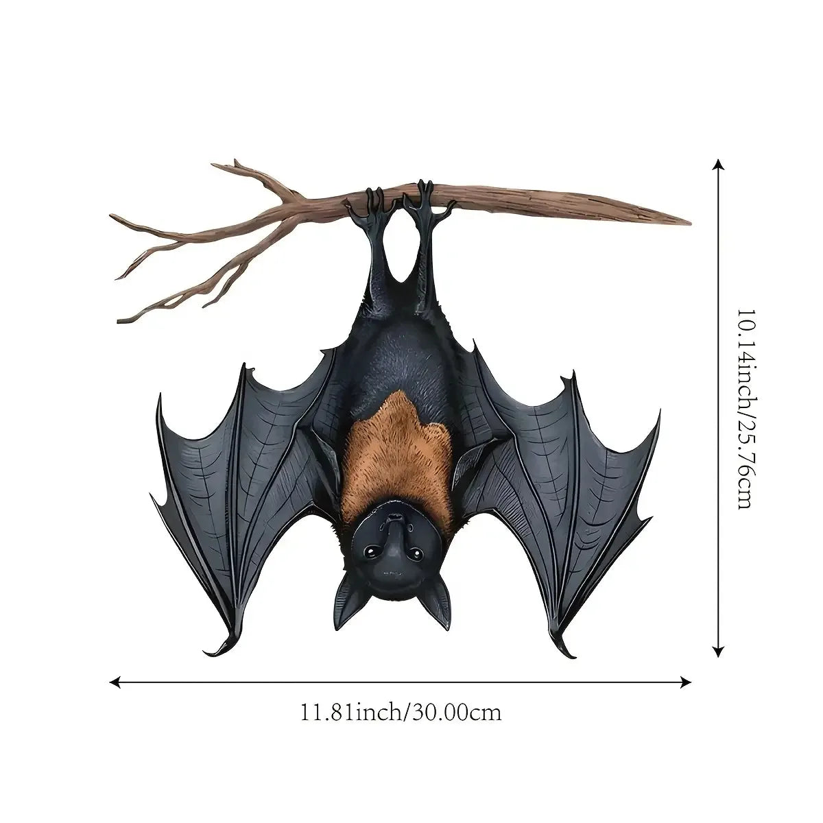 2 Halloween Metal Bat Hanging Ornaments – Indoor & Outdoor Halloween Hanging Ornament Babs