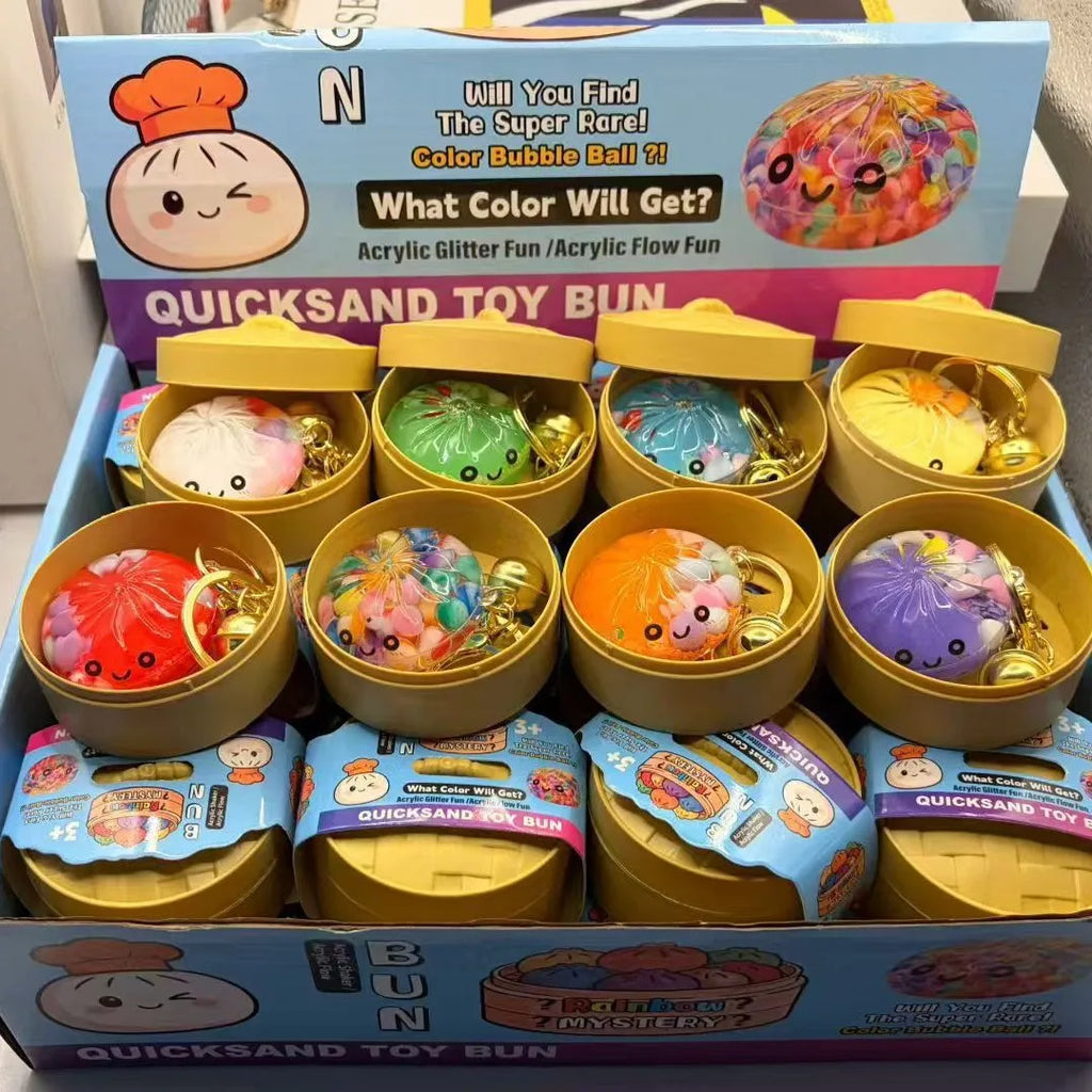 Baozi Keychain Acrylic Blind Box Mini Steam Bun Pendant Blind Box Keychain Babs