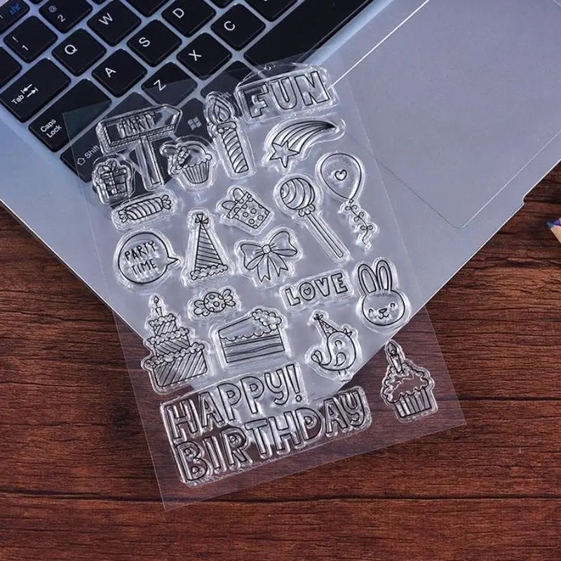 DIY Cartoon Silicone Stamp – Calligraphy & Birthday Gift Craft Silicone Stamp Babs