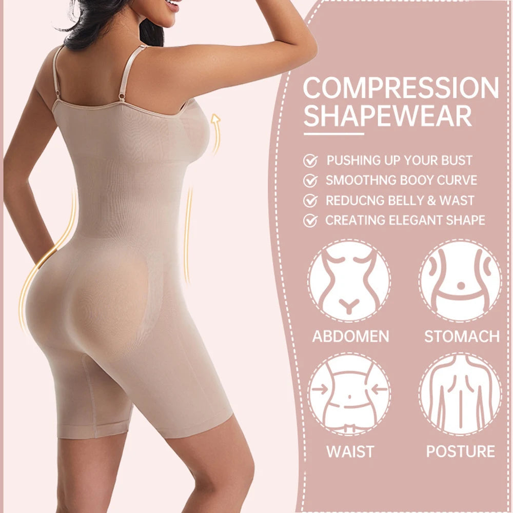 Women's Seamless Full Body Shaper Bodysuit – Tummy Control Shapewear Bodysuit Babs