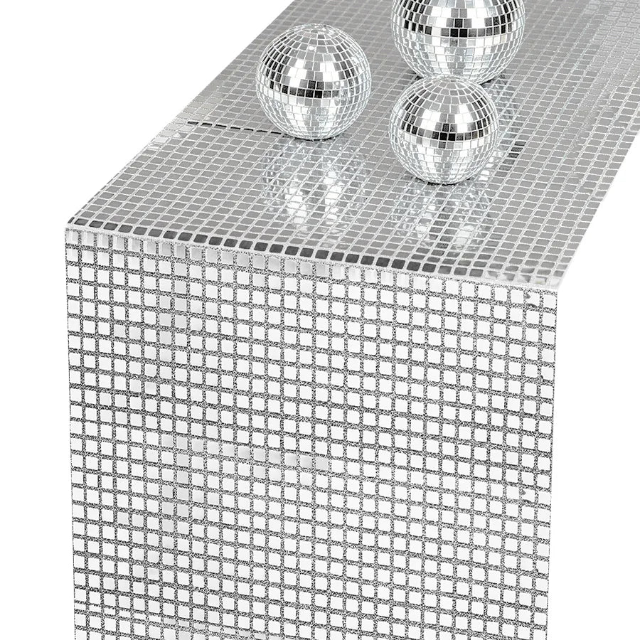 Mirror Glitter Disco Table Runner 275x30cm – Party Décor Party Table Runner Babs