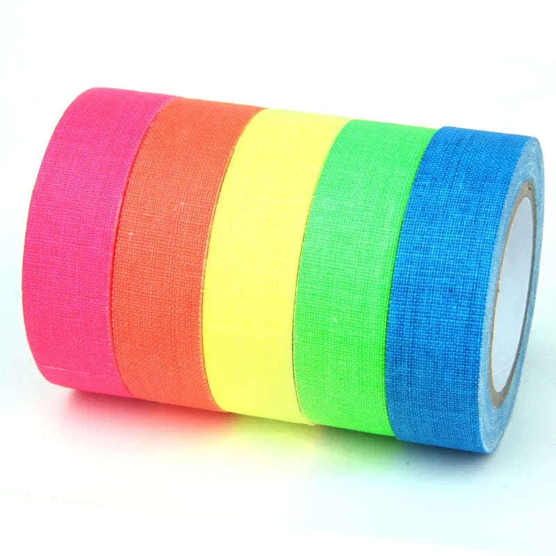 24pcs Neon UV Glow Tape Fluorescent Party Rave Cosplay Decor Party Glow Tape Babs