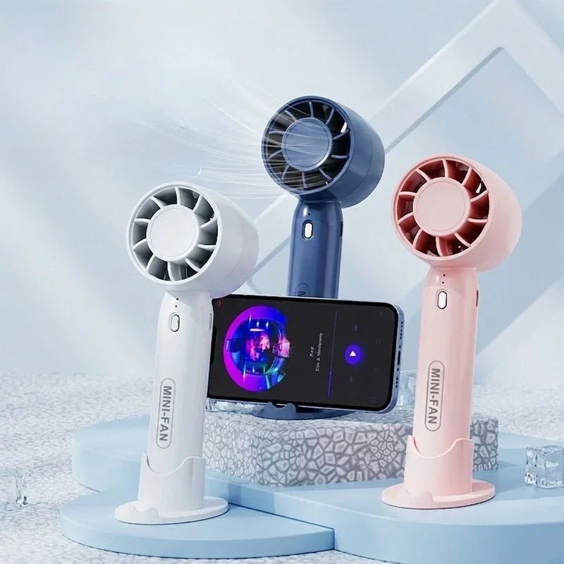 USB Rechargeable Mini Handheld Fan – 3-Speed Portable Desk Fan Handheld Portable Fan Babs
