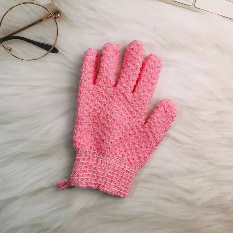 Five Finger Exfoliating Shower Gloves – Nylon Bath Scrub Mitt Bath Scrub Gloves Babs R