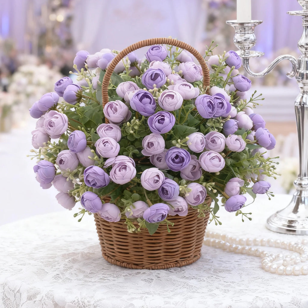 Artificial Silk Rose Bouquet | Wedding & Home Décor, 30cm Artificial Flower Bouquet Babs