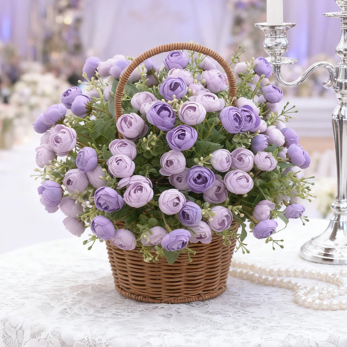 Artificial Silk Rose Bouquet | Wedding & Home Décor, 30cm Artificial Flower Bouquet Babs