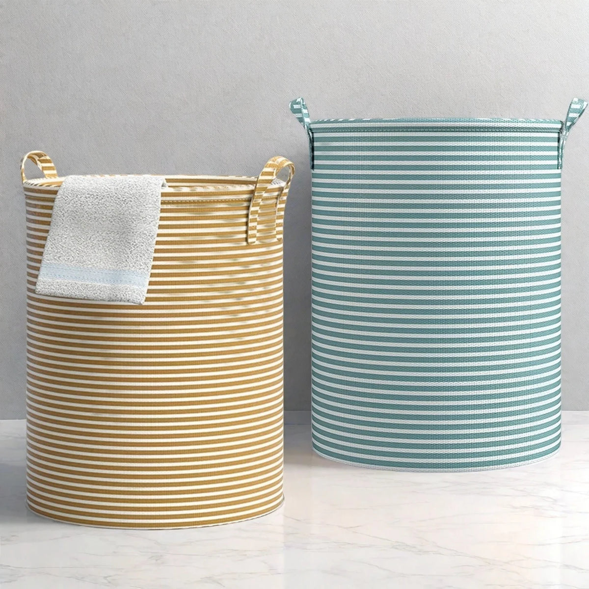 Collapsible Tall Laundry Basket with Handles – Large Round Hamper Laundry Hamper Basket Babs