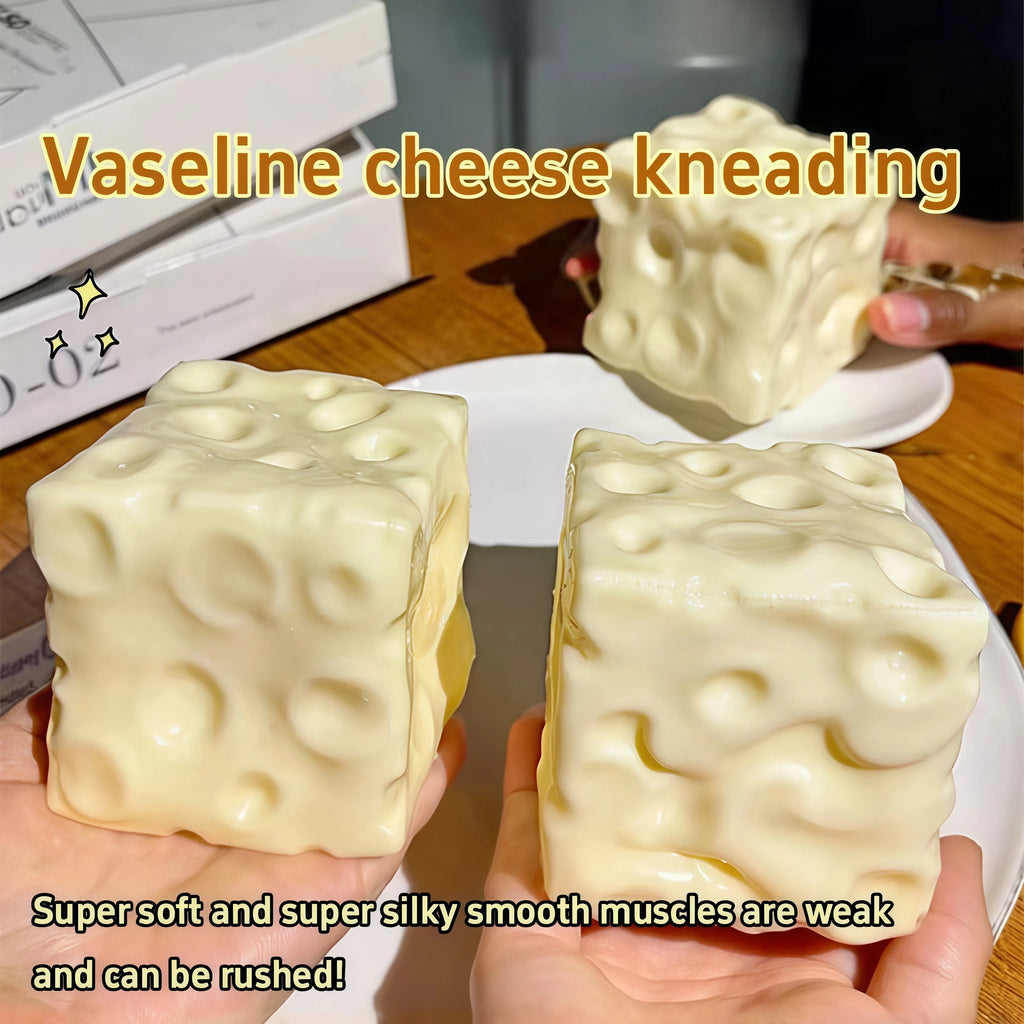 Jumbo Cheese Cube Squishy Fidget Toy – ASMR Squeeze Ball Squishy Fidget Toy Babs