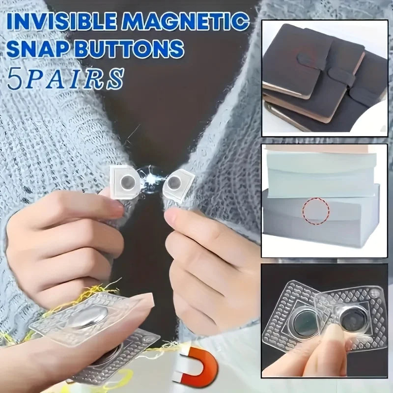 10PCS Magnetic Sew-On Buckles for Bags, Clothing & DIY Crafts Magnetic Sew-On Snaps Babs