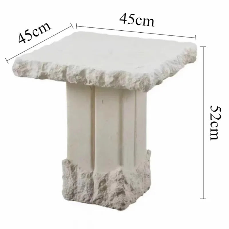 Modern Minimalist Coffee Table – Stone Fiberglass Side Table Coffee Side Table Babs