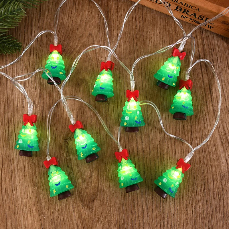 Christmas LED String Lights – Santa Snowman Xmas Tree Ornaments Christmas String Lights Babs