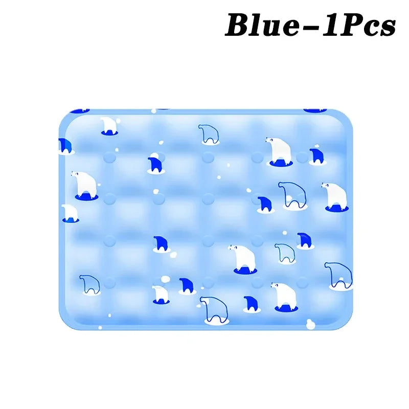Large Pet Cooling Mat – Gel Pad for Dogs & Cats Pet Cooling Mat Babs Blue-1PC 60x50cm