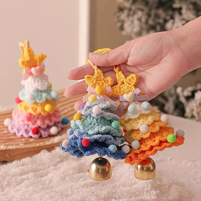 Crochet Christmas Tree Pendant – Plush Yarn Holiday Ornament Christmas Ornament Pendant Babs