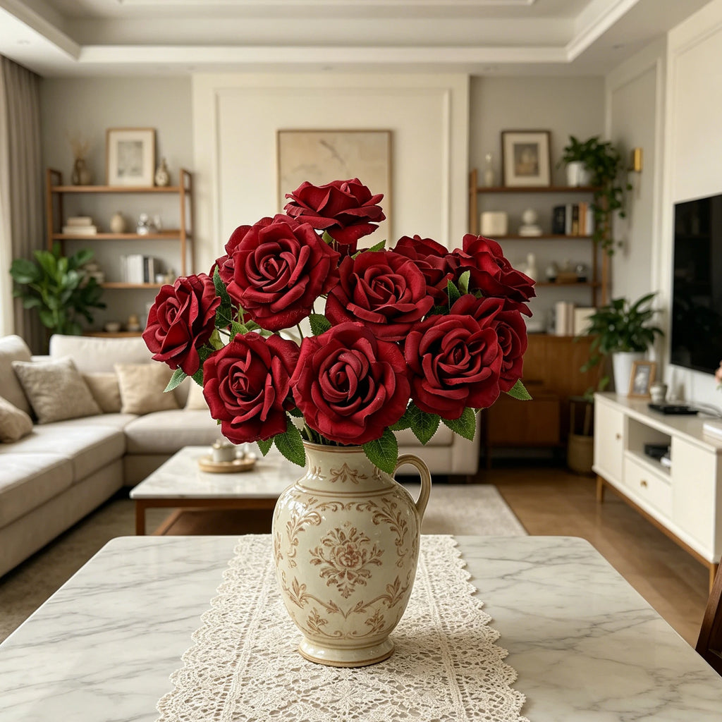 Artificial Silk Rose Bouquet – Wedding & Home Décor Gift Artificial Flower Bouquet Babs