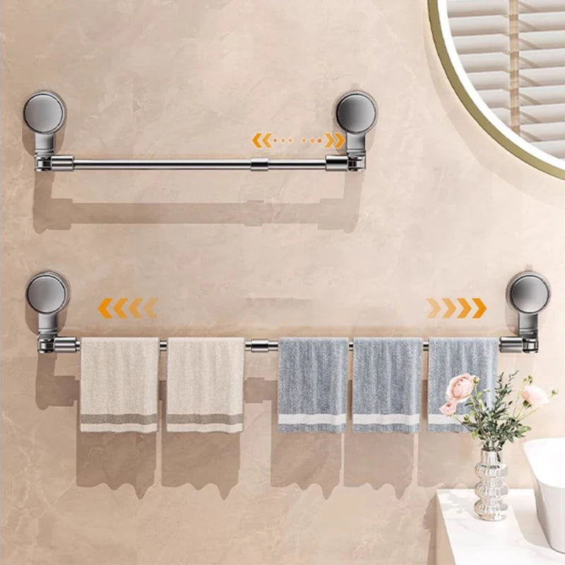 Retractable Suction Cup Towel Rack – No-Drill, 30–80cm Suction Towel Rack Babs