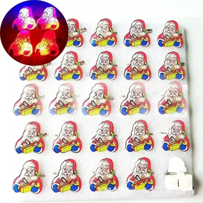 50pcs LED Light-Up Heart Brooch Pins – Glowing Party Badges LED Brooch Pins Babs