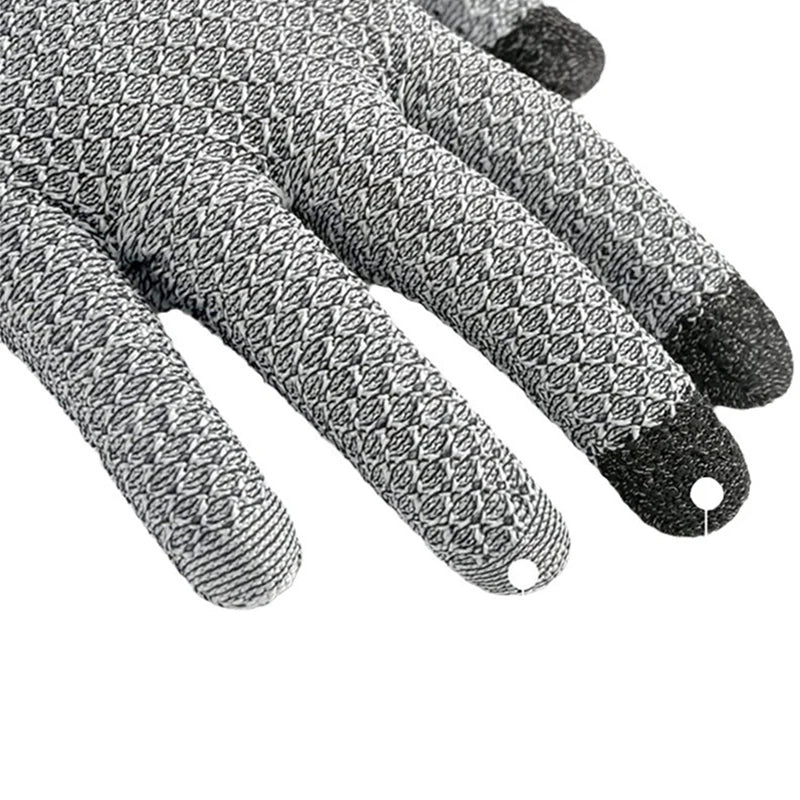 Cut-Resistant Touch Screen Kitchen Gloves – Food Grade Grey Cut-Resistant Gloves Babs