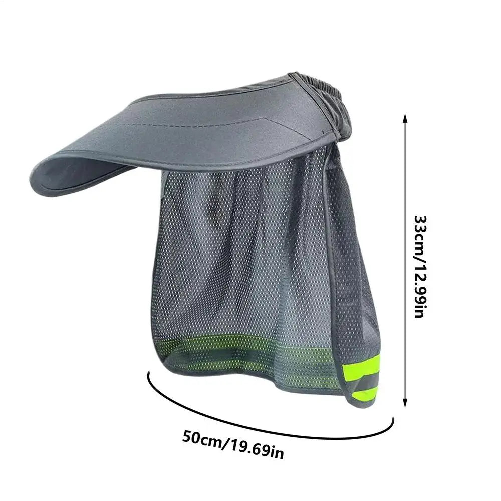 Hard Hat Sun Visor with Reflective Strip – Mesh Work Shade Hard Hat Sun Visor Babs Gray