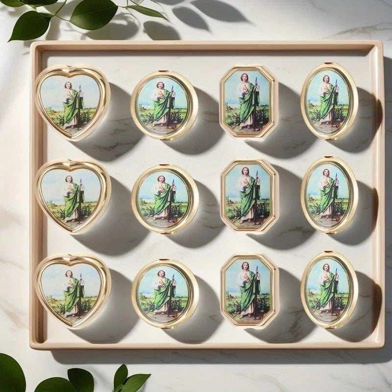 10pcs Catholic St. Jude & Our Lady Charms for DIY Rosary Jewelry Religious Jewelry Charms Babs