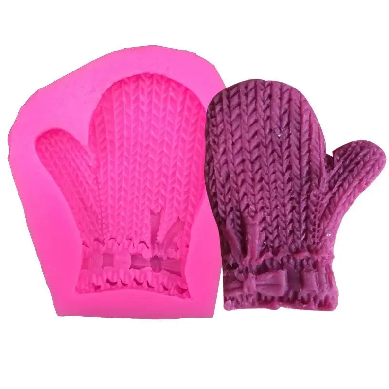 Christmas Glove Fondant Silicone Mold for Cake & Candy Decor Fondant Silicone Mold Babs 1pc