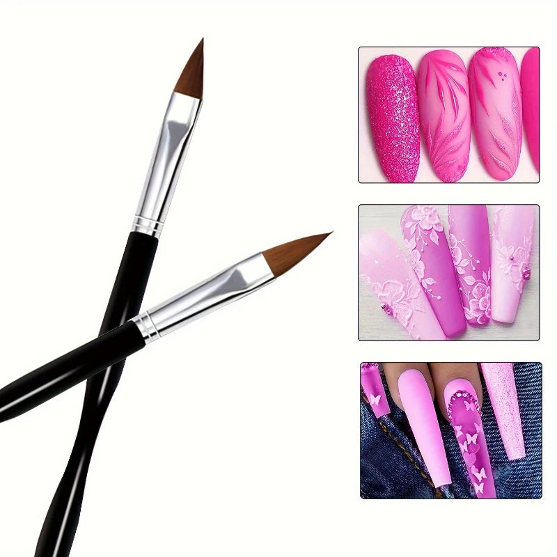 10-Piece Nail Art Brush Set – 3D Builder Gel & Acrylic Pens Nail Art Brush Set Babs