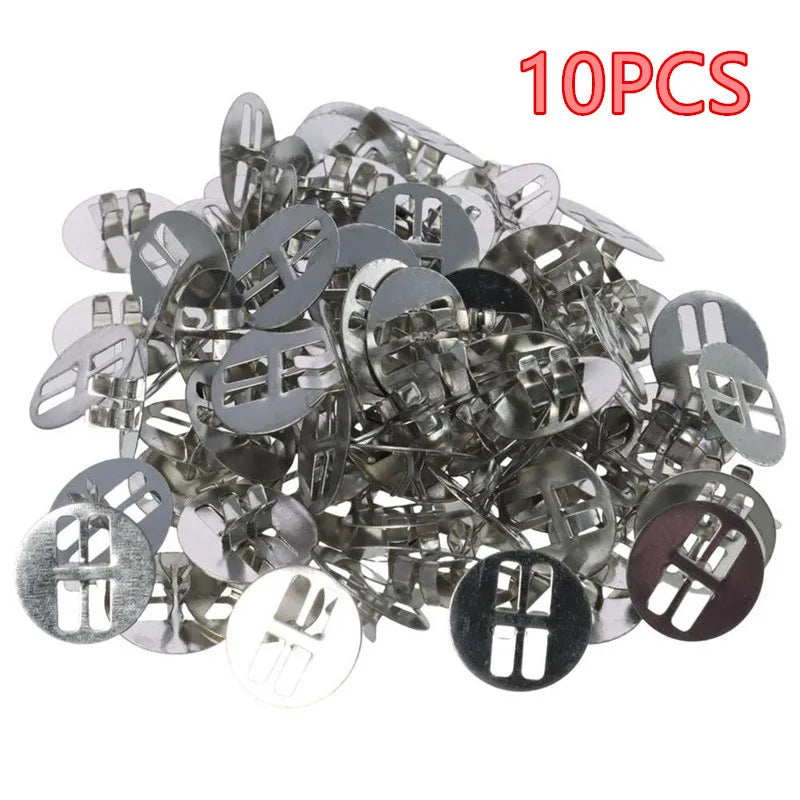 Wooden Wick Clips & Metal Wick Base Clips for Candle Making Candle Wick Clips Babs 10PCS