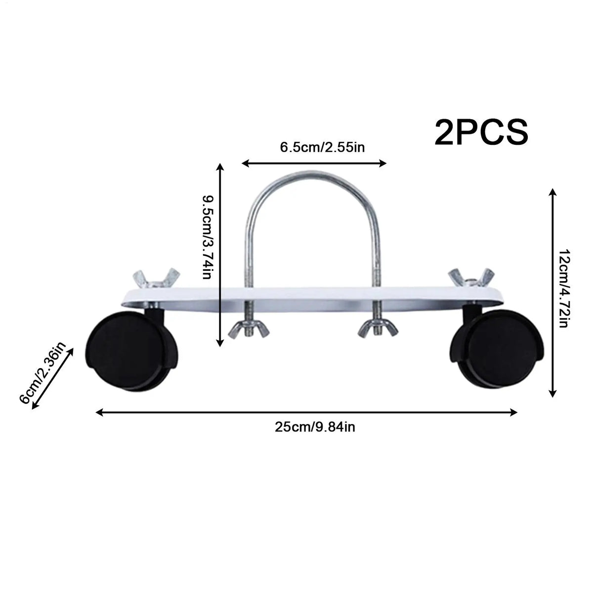 2-Pack Oil Heater Caster Frame Base | Carbon Steel Swivel Wheels Heater Caster Frame Babs