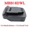 Metabo 18V Battery Adapter for Makita DeWalt Bosch Milwaukee Battery Adapter Babs MBB18DWL