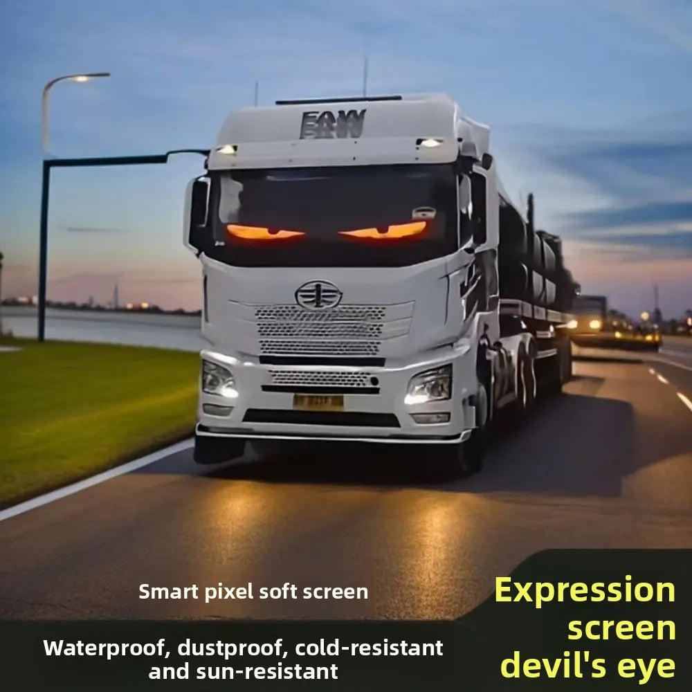 Demon Eye Bluetooth LED Flexible Screen Car Truck Light Display LED Car Display Screen Babs