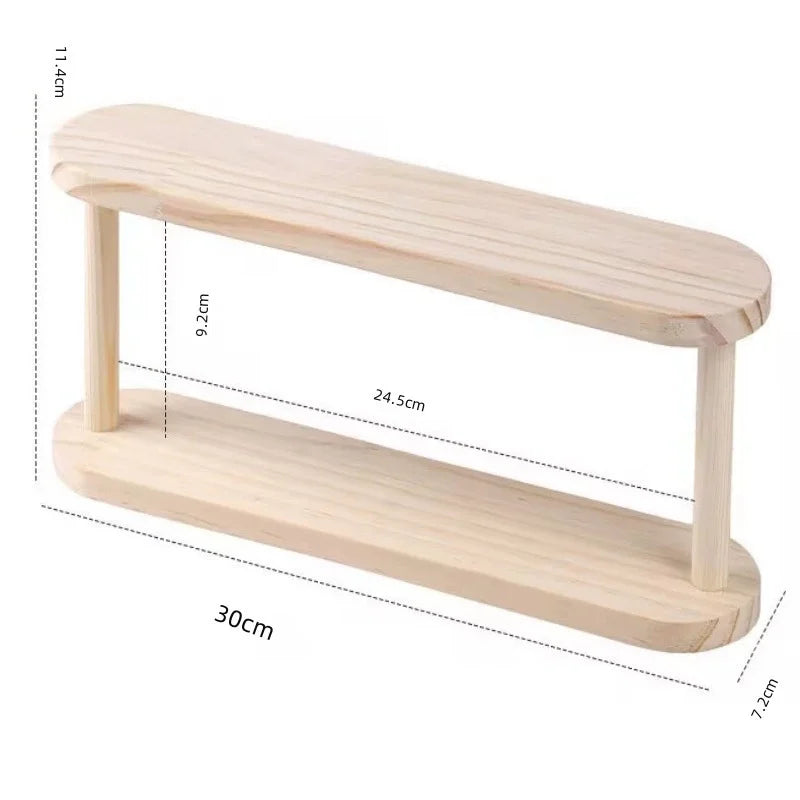 Wooden Display Shelf Riser – Figures, Makeup & Perfume Display Shelf Riser Babs 1 layer