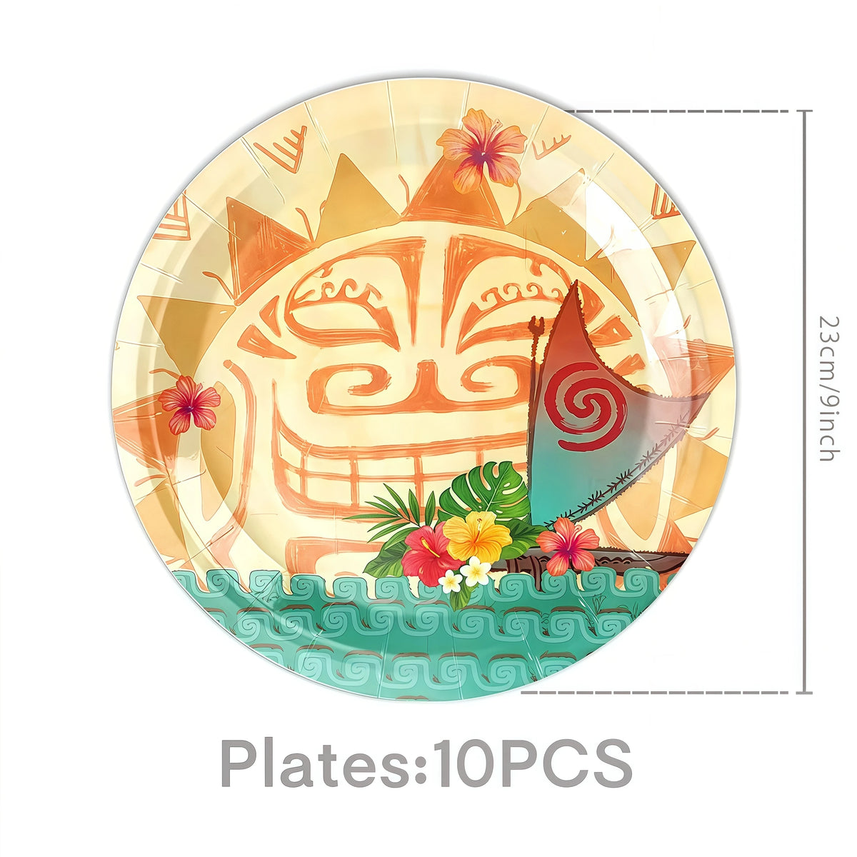 Ocean Theme Birthday Party Kit – Plates, Cups & Balloons Party Tableware Kit Babs 10pcs 9inch plate