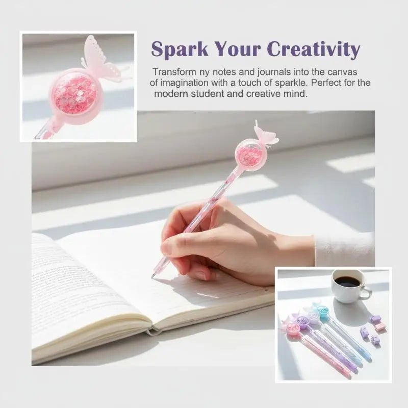 Cute Butterfly Gel Pen – Water-Based Ink, School & Office Gel Pen Babs