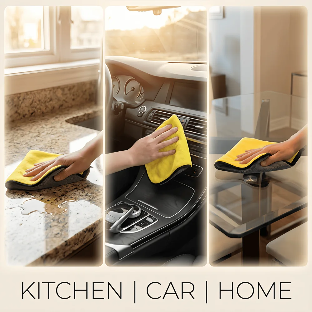 Dual-Sided Microfiber Cleaning Cloth – Lint-Free 30x30cm Microfiber Cleaning Cloth Babs