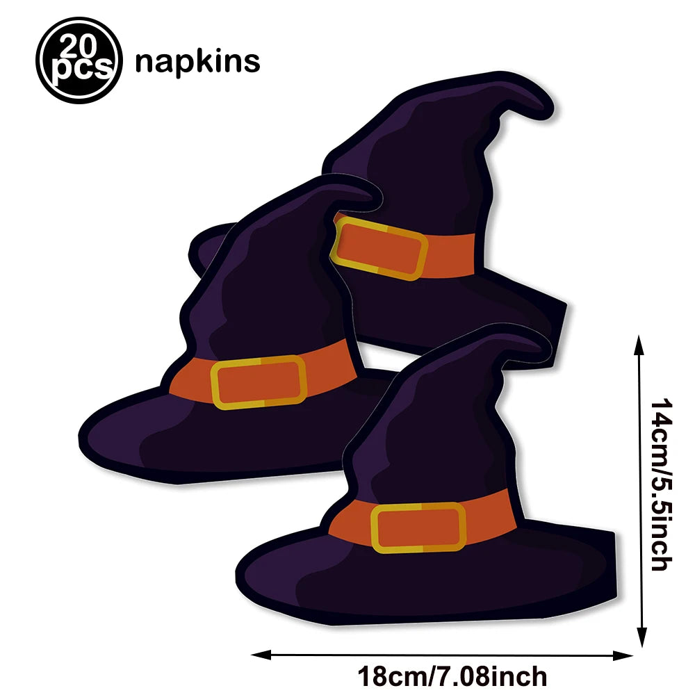 20-Pack Halloween Disposable Paper Napkins – Spooky Prints Disposable Party Napkins Babs Clear as show