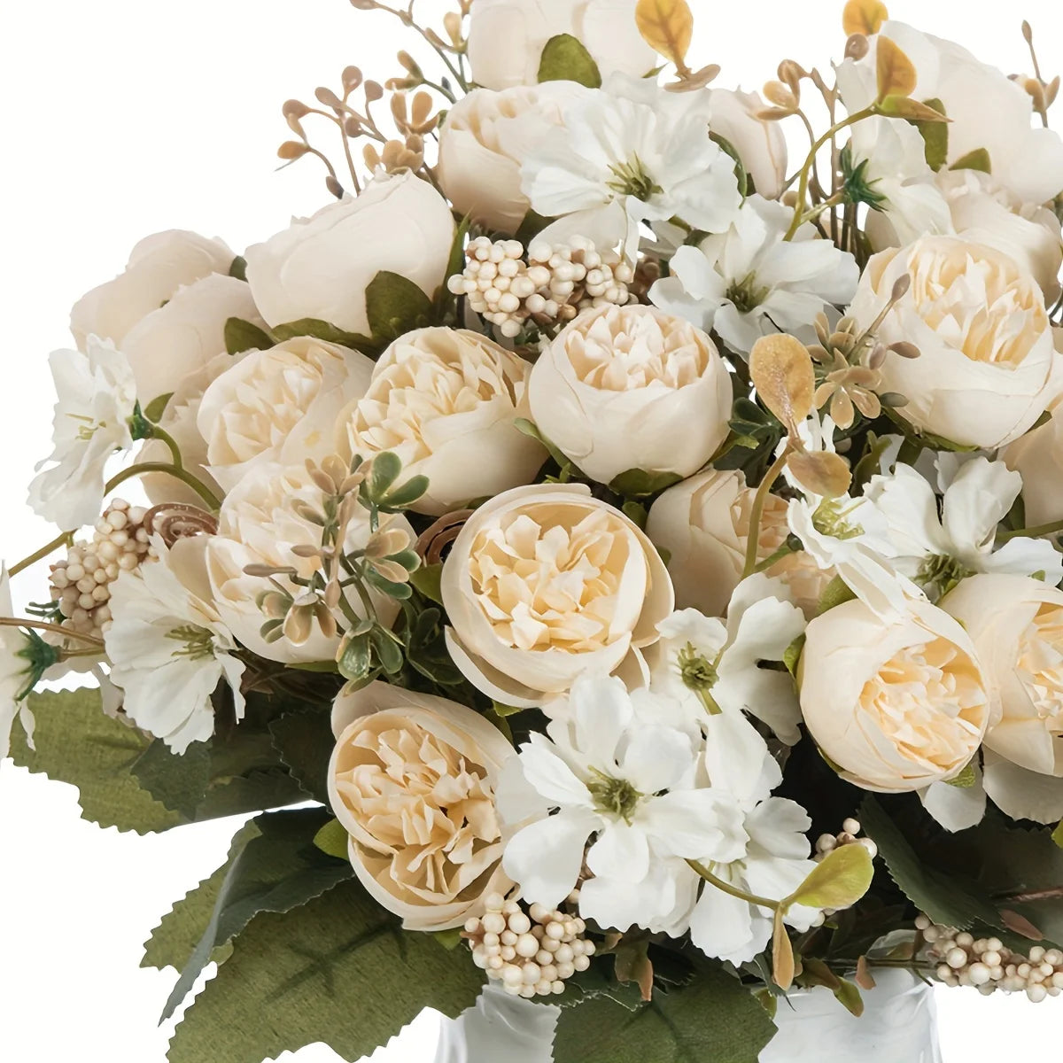 Silk Artificial Rose Peony Bouquet – Wedding & Home Décor Artificial Flower Bouquet Babs
